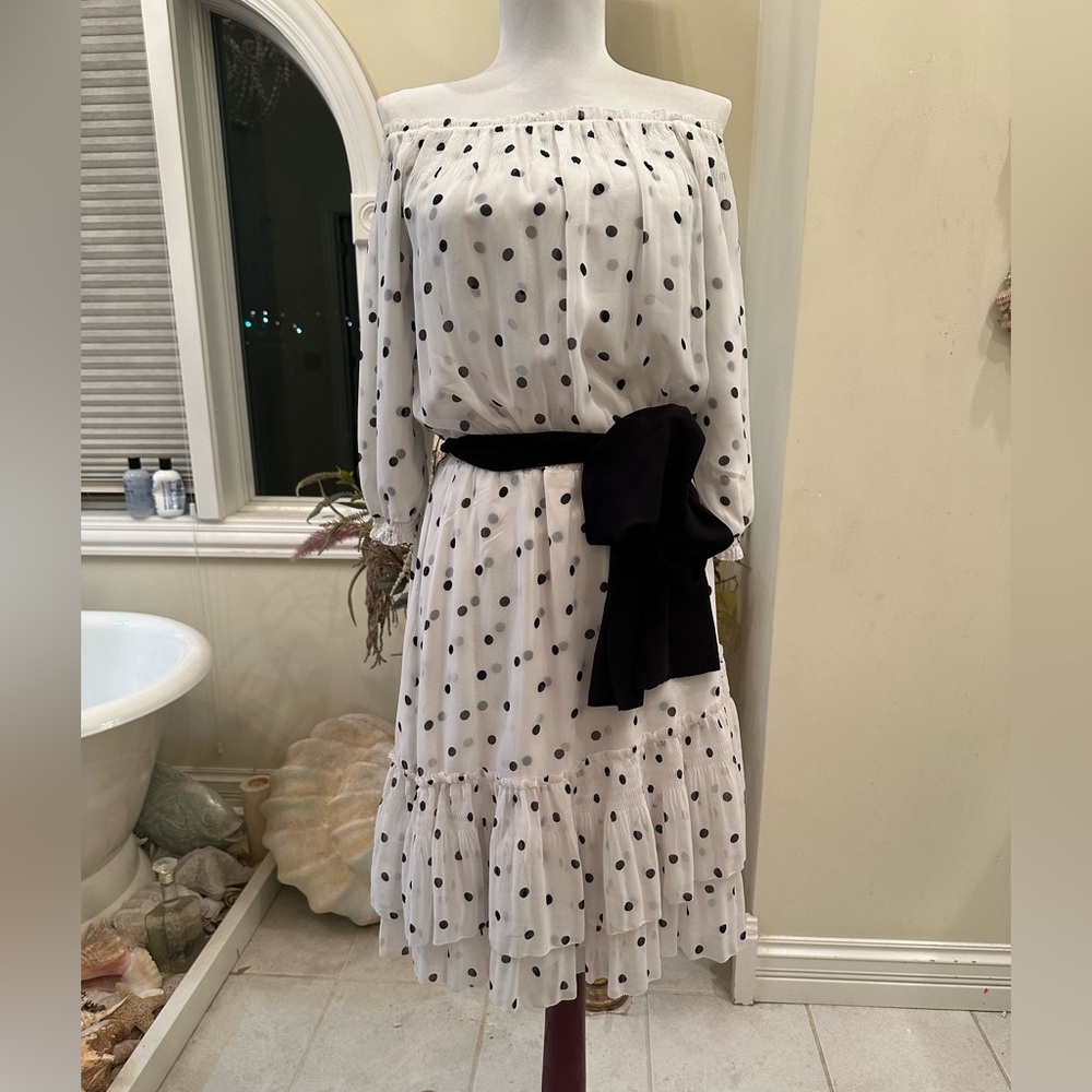 White House Black Market Polka Dot Dress